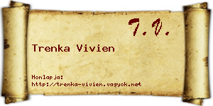 Trenka Vivien névjegykártya